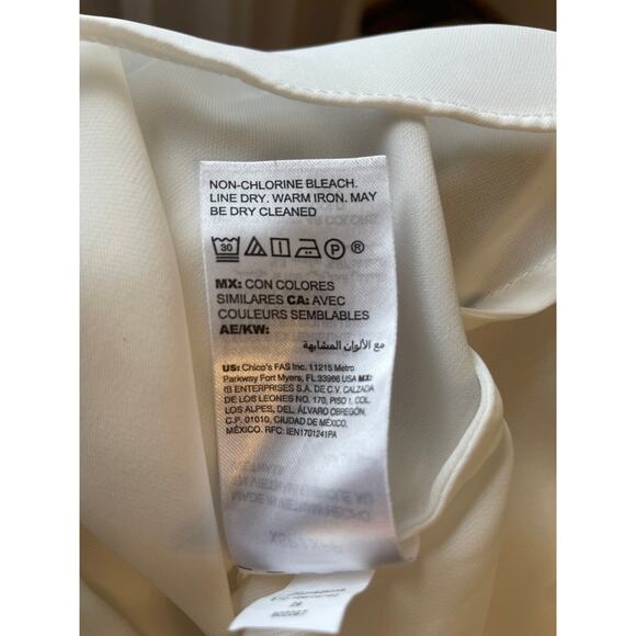 White House Black Market white camisole shirt with attached tank underneath - Picture 8 of 8